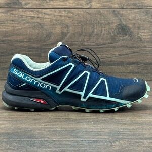 Salomon Shoes Womens 9 Speed-Cross 4 Trail Running Blue Lace Up 402431